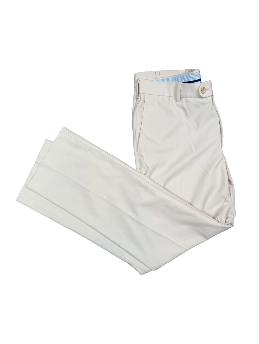 Peter Millar Mens Chino Pants 34 X 32 Beige Khaki Flat Front Golf Dress Trousers
